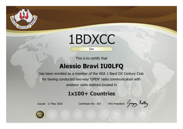 DXCC 15m Open - 125 #653